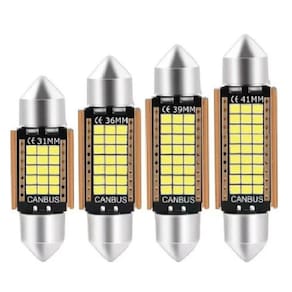 Kit 3 Lâmpadas Led Torpedo Canbus 36mm - Bluelions