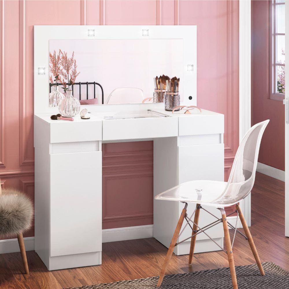 Camarim Albatroz Studio 2 Portas 4 Gavetas 21.501.127 Branco Com Fosco