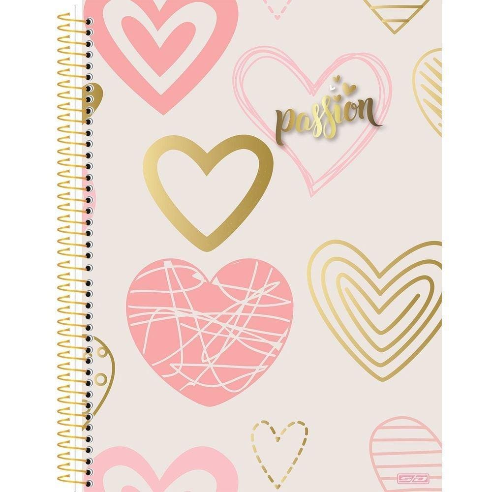 Caderno Espiral Universitário Capa Dura Passion 1 Matéria 80 Folhas - São Domingos