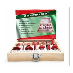 Jogo De Fresas Tupia C/15 Pçs 8Mm Com Maleta