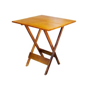 Mesa para Bar e Café Dobravel de Madeira 90x90 - Natural
