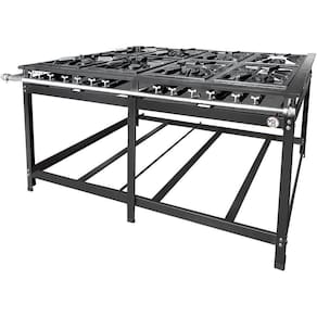 Fogao 8 Bocas Duplo Parede 40X40 Baixa Pressao Luxo Mr Fogoes 800201
