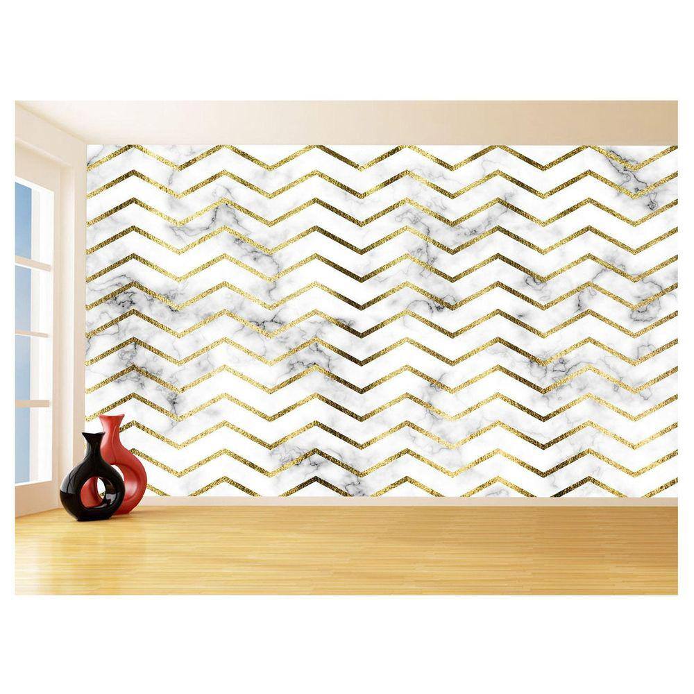 Papel De Parede Estilo Marmore Chevron Zig Zag 3,5M Mbr72