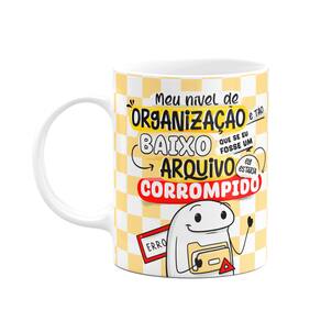 Caneca Divertida Flork - Meu nível de organização