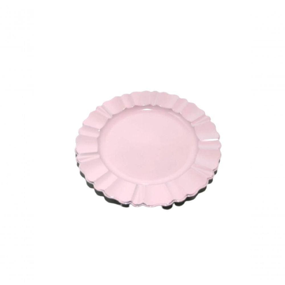 Sousplast Rosa Com Textura