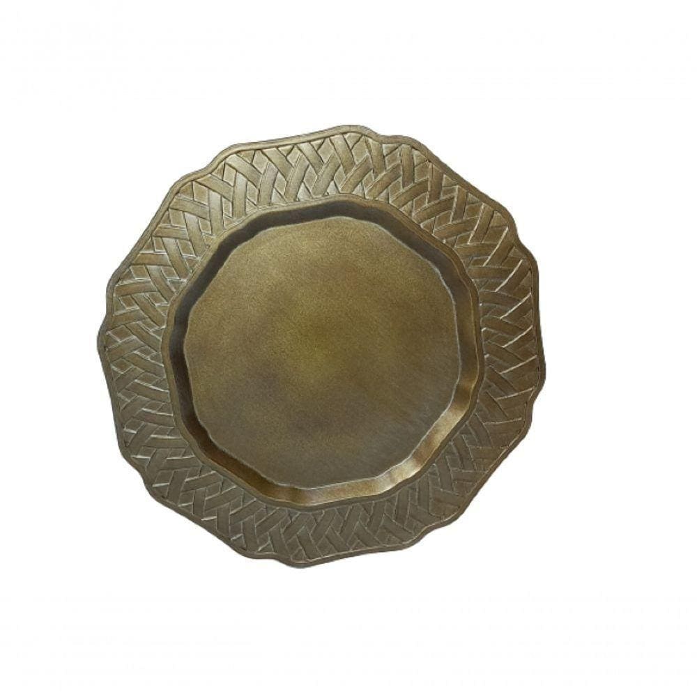 Sousplast Ouro Antigo 33 Cm