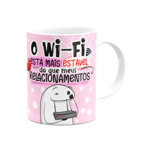 Caneca Flork Girl - O wifi e o meu relacionamento