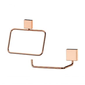 Kit Banheiro Lavabo 2 Peças Rosé Gold Future