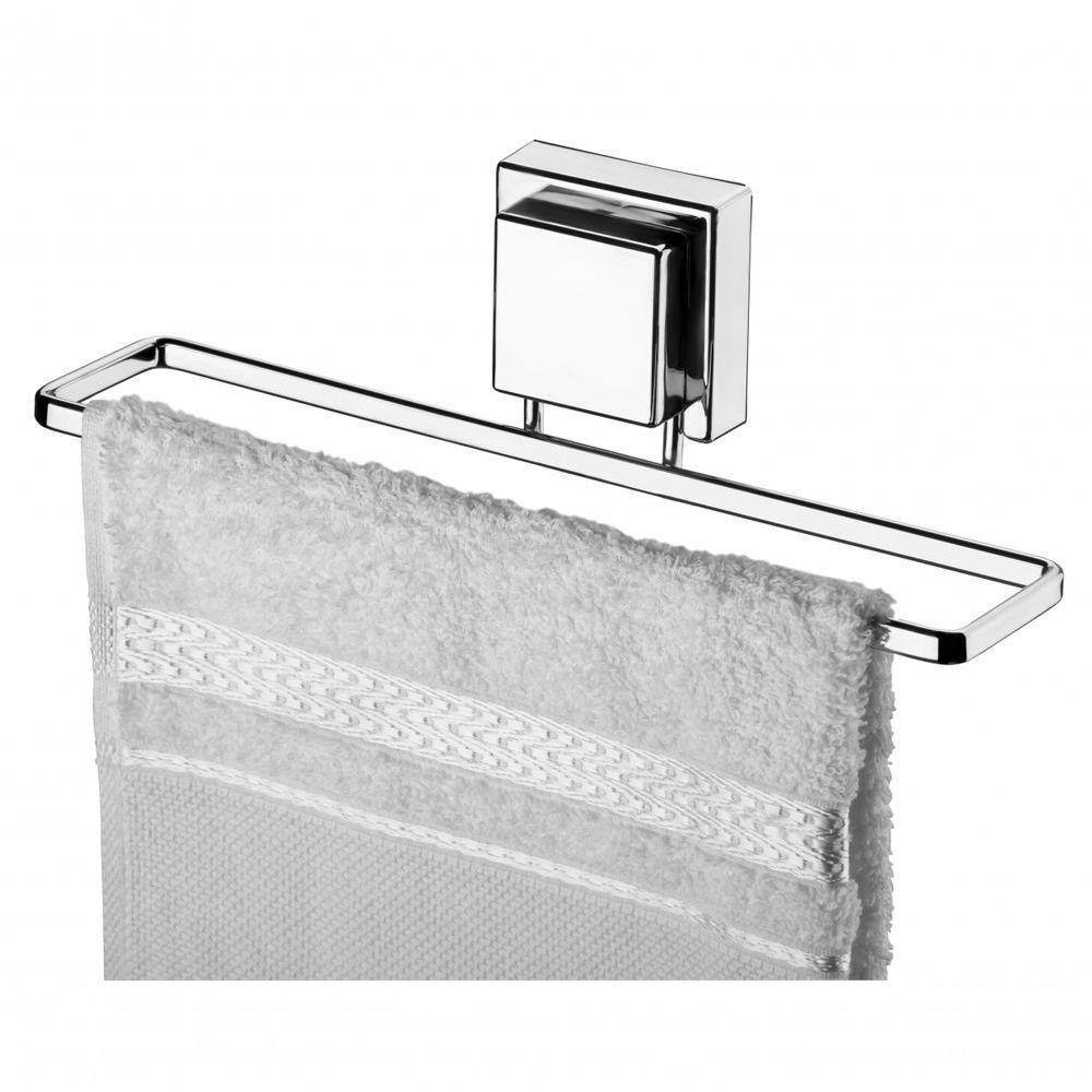 Porta Toalha Rosto Banheiro Ventosa Cromado 25 Cm 8053