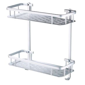Porta Shampoo Duplo Prateleira Suporte Banheiro Aluminio