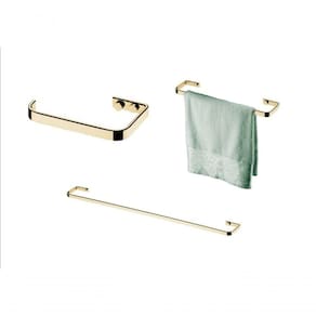 Kit Banheiro Lavabo 3 Peças Dourado Future