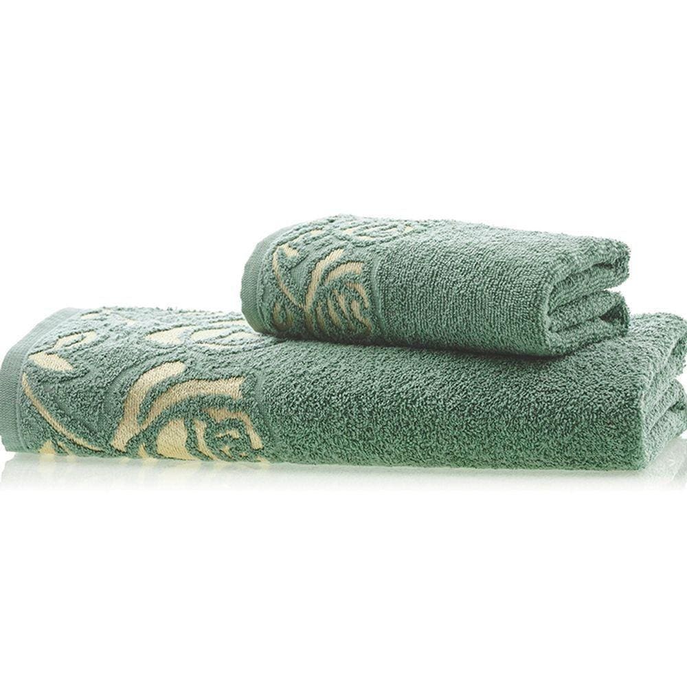 Jogo De Toalha Lmpeter Guadalupe (01 Banho + 01 Rosto) Verde Moss