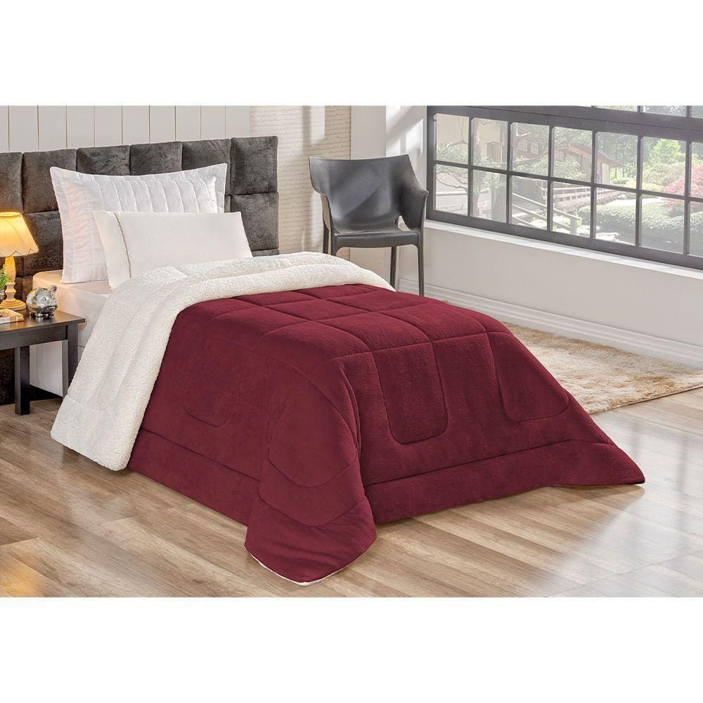 Coberdrom Casal Soft Marsala Valle Enxovais 1 Peça
