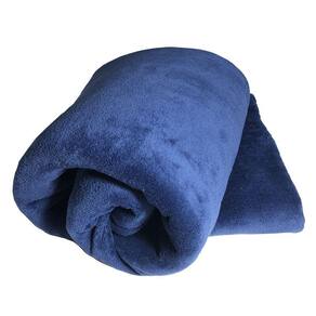 Cobertor Blush Solteiro Mantinha Felpuda 1 Peça Azul Marinho
