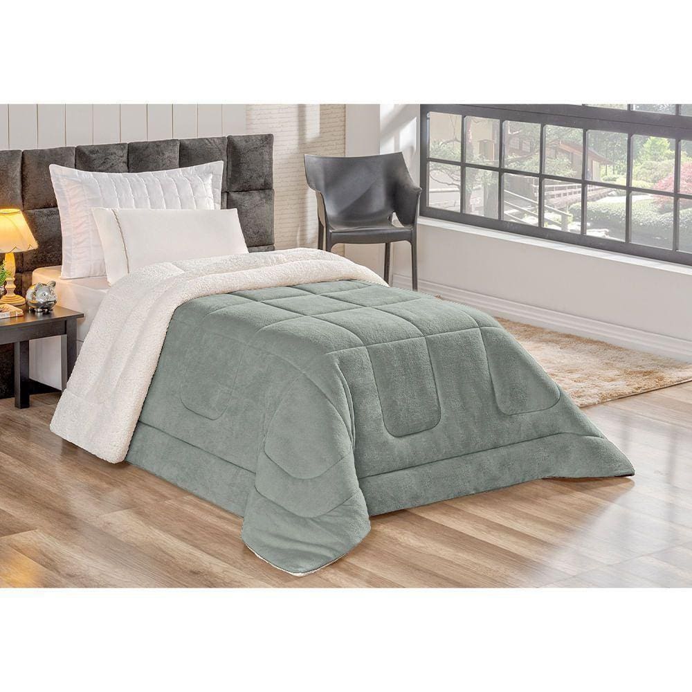 Coberdrom King Soft Cinza Valle Enxovais 1 Peça