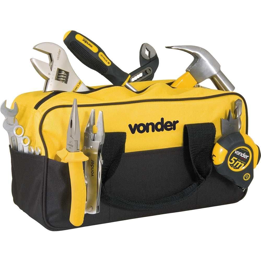 Bolsa Maleta Para Ferramentas Vonder BL005 Em Lona Até 5Kg 8 divisões