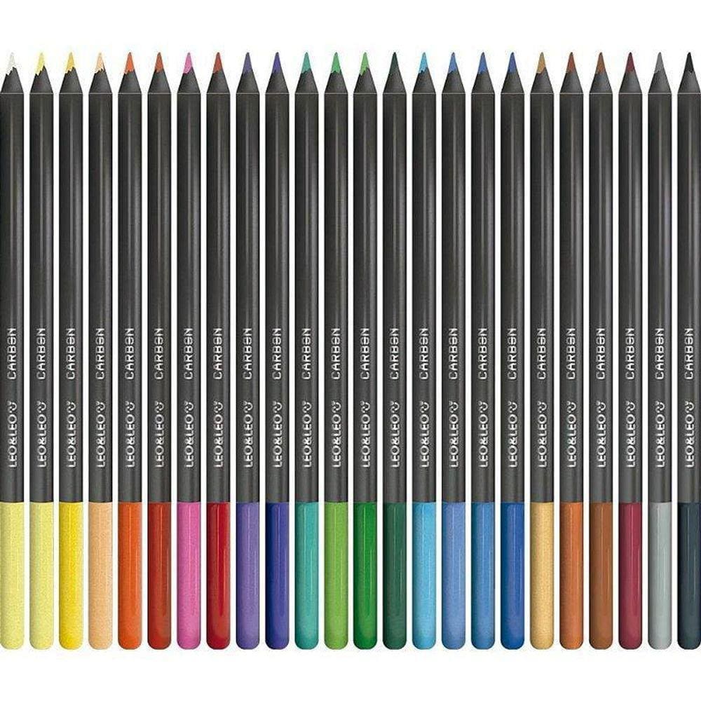 Lápis De Cor Redondo Carbon Line 24 Cores