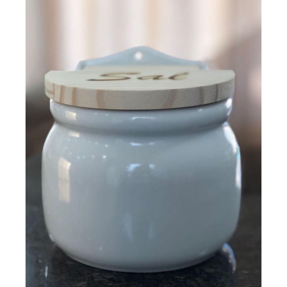 Saleiro Parede 1KG - Porcelana Branca