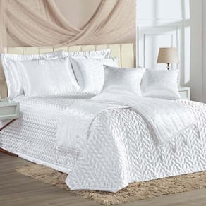 Kit Cobre Leito Fascínio Queen Cetim 10 Peças Branco