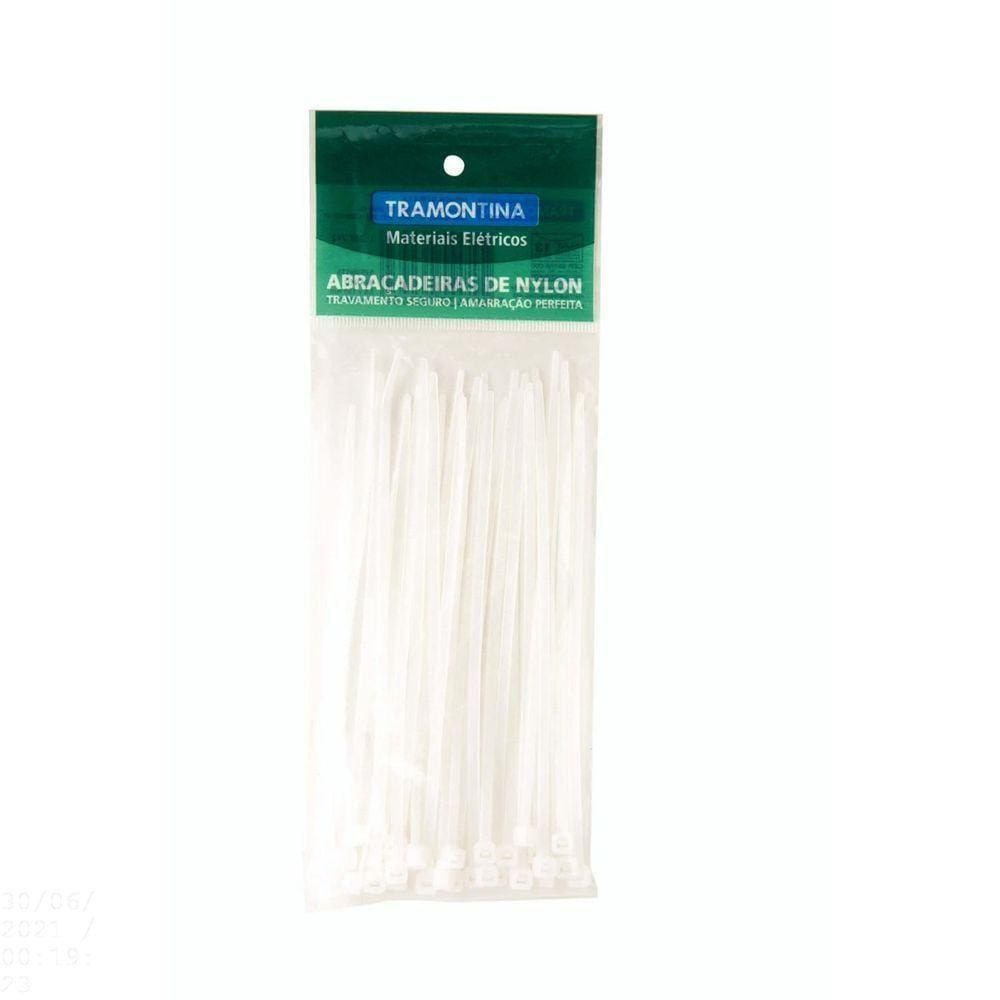 Abraçadeira De Nylon 151x3,7x1,5 Mm Tramontina Branca Tramontina