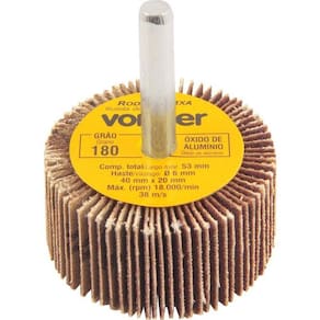 Roda De Lixa 40X20Mm Com Haste G180 - Vonder