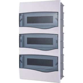Quadro De Distribuição De Embutir 36 Din Ou 24 Nema Tramontina Com Porta Transparente Tramontina