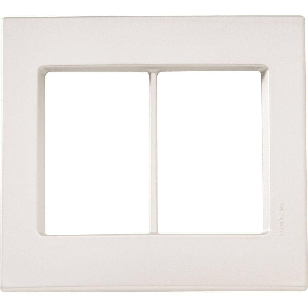 Placa 6 Postos 4x4 Tramontina Izyflat Branco Pérola Tramontina
