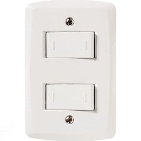 Conjunto 4x2 Com 2 Interruptores Paralelos 10 A 250 V Tramontina Lux2 Branco Tramontina