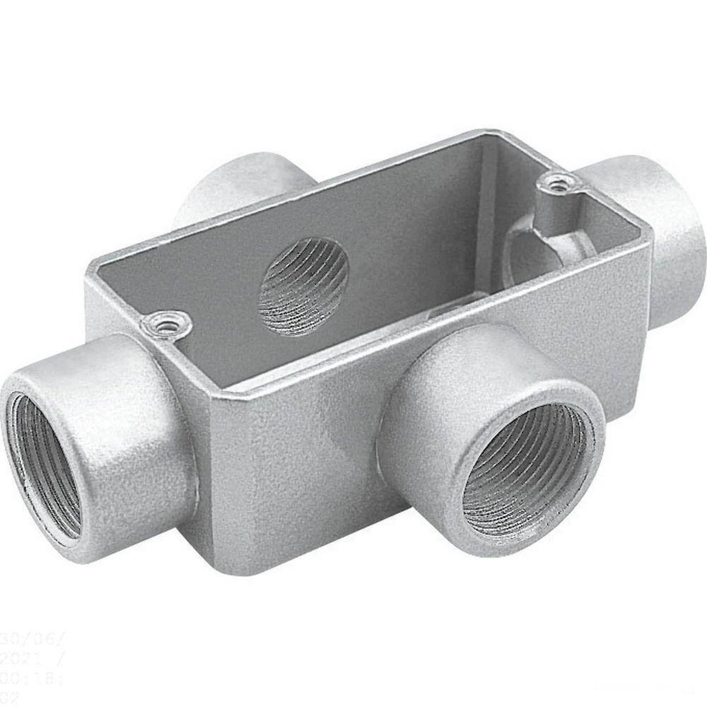 Condulete Fixo 1” Tipo ”x” - Sem Tampa / Rosca Bsp / Com Pintura Eletrostática A Pó Tramontina