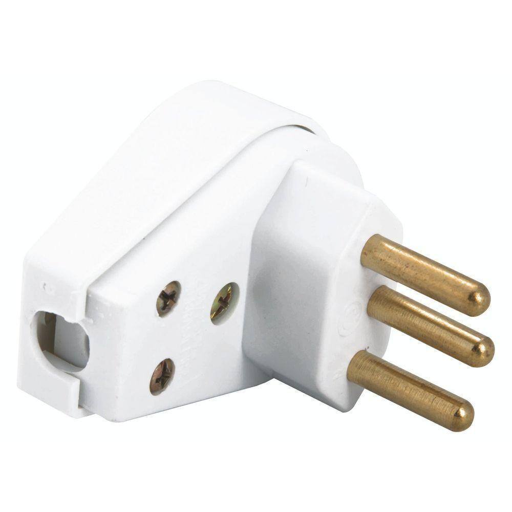 Plugue Angular 2p+t 250 V 10 A Tramontina Branco Tramontina