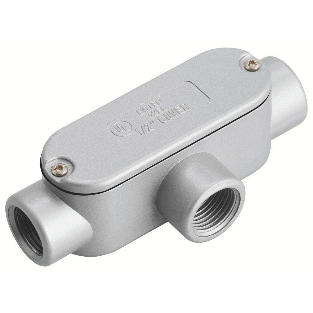 Condulete Fixo Ovalado 1/2&quot; Tipo &quot;t&quot; - Com Tampa / Rosca Bsp / Com Pintura Tramontina