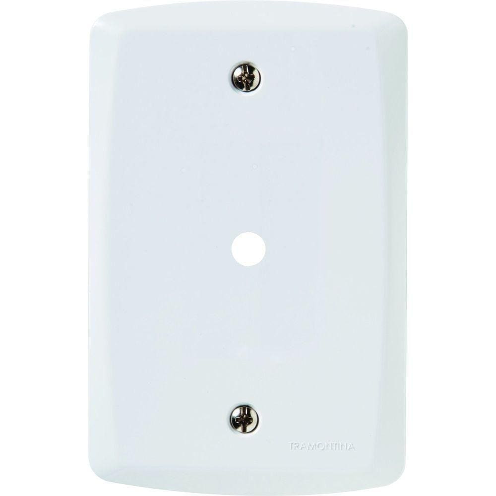 Placa Com 1 Furo 9 Mm 4x2 Tramontina Lux² Branca Tramontina