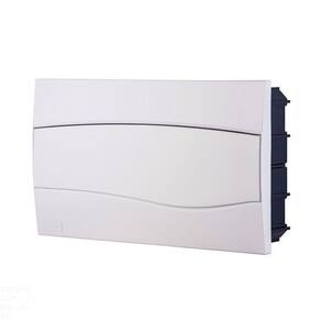 Quadro De Distribuição De Embutir 18 Din Ou 12 Nema Tramontina Com Porta Branca Tramontina