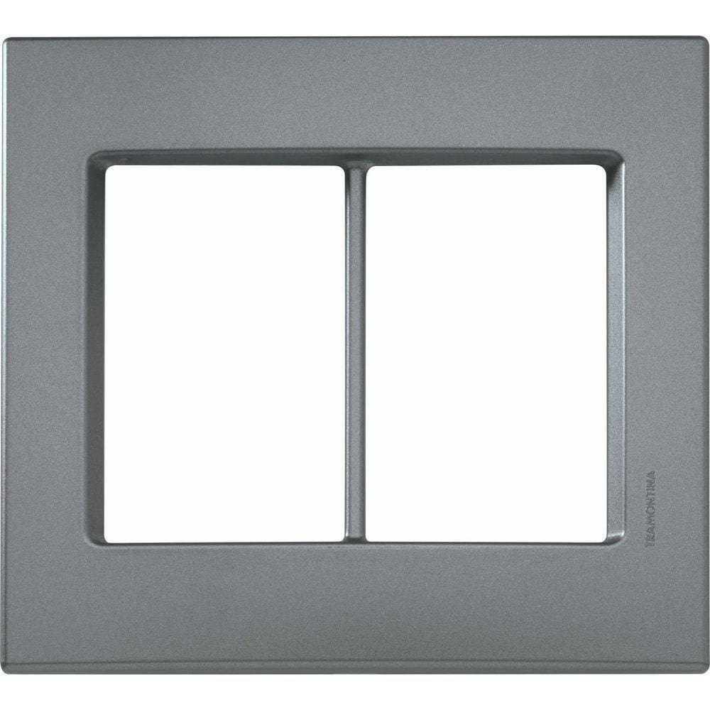 Placa 6 Postos 4x4 Tramontina Izyflat Cinza Grafite Tramontina