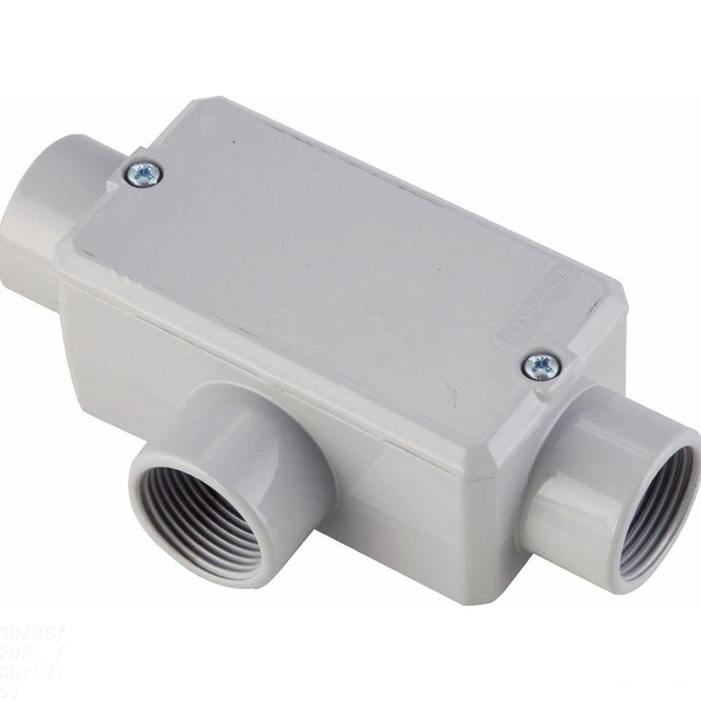 Condulete Fixo Tipo &quot;t&quot; Tramontina 3/4&quot; - Com Tampa - Sem Rosca - Com Pintura Tramontina