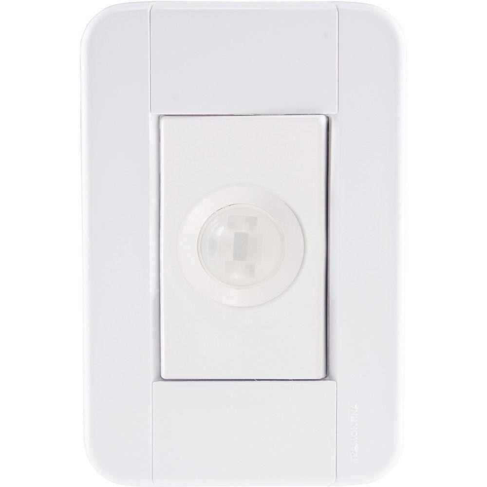 Conjunto 4x2 Detector De Presença Bivolt Tramontina Tablet Branco Tramontina