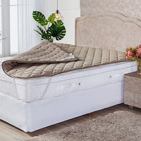Protetor Pillow Top Caqui King Super Volumoso 300 Gramas/M² - Tecido Microfibra