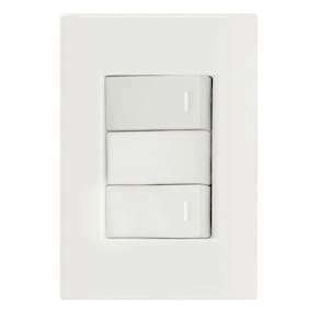 Conjunto 4x2 Com 2 Interruptores Simples 10 A 250 V Tramontina Giz Branco Tramontina