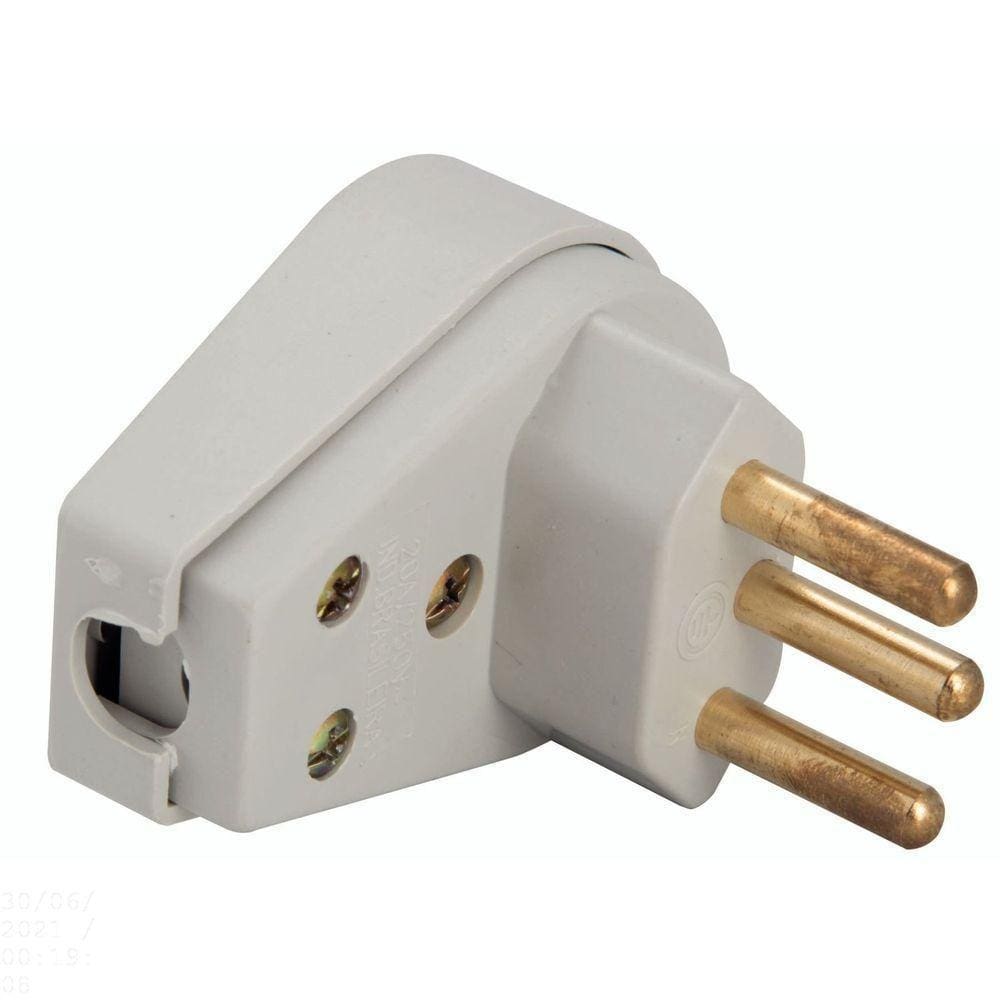 Plugue Angular 2p+t 20 A 250 V Tramontina Cinza Tramontina