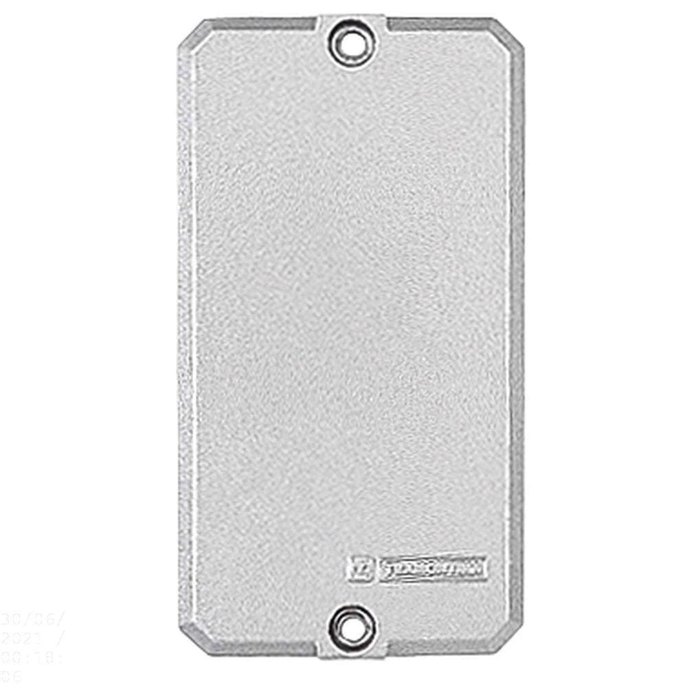 Tampa Cega Para Condulete 1/2" E 3/4" Com Pintura Eletrostática A Pó Na Cor Cinza Munsell N 6.5