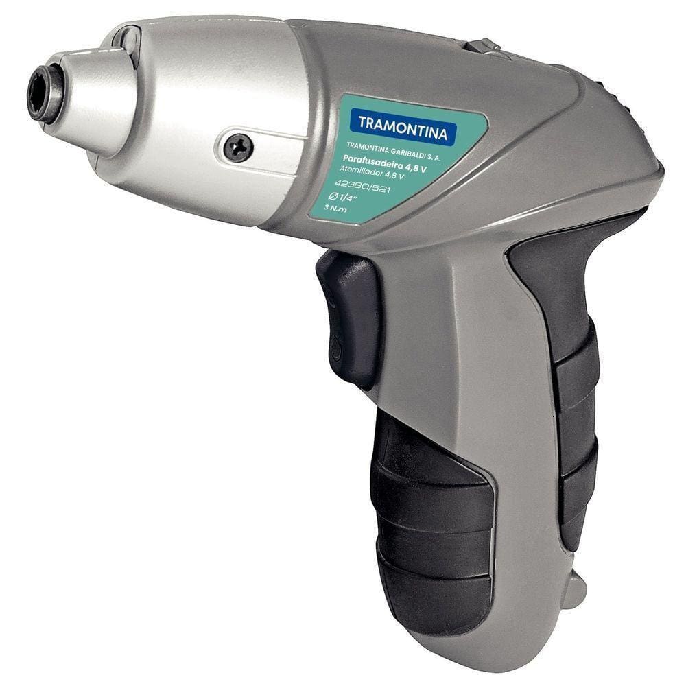 Parafusadeira 1/4" 21 Peças Tramontina Para Uso Doméstico A Bateria Ni-cd 4,8 V Tramontina