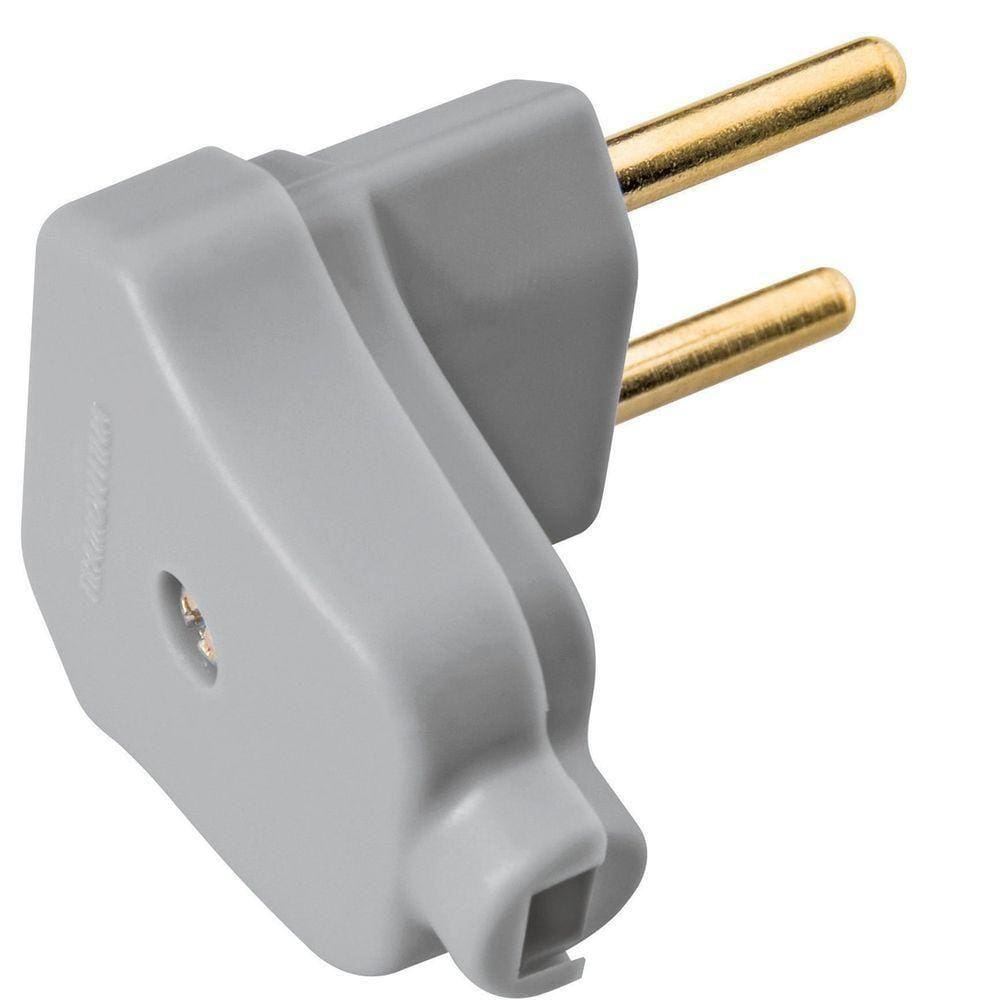 Plugue Angular 2p 10 A 250 V Cinza Tramontina Tramontina