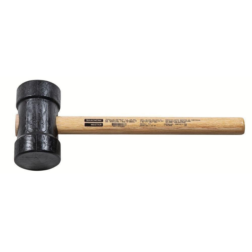 Martelo Tipo Borracha 60 Mm Tramontina - Cabeça Em Pvc Com Cabo De Madeira Tramontina