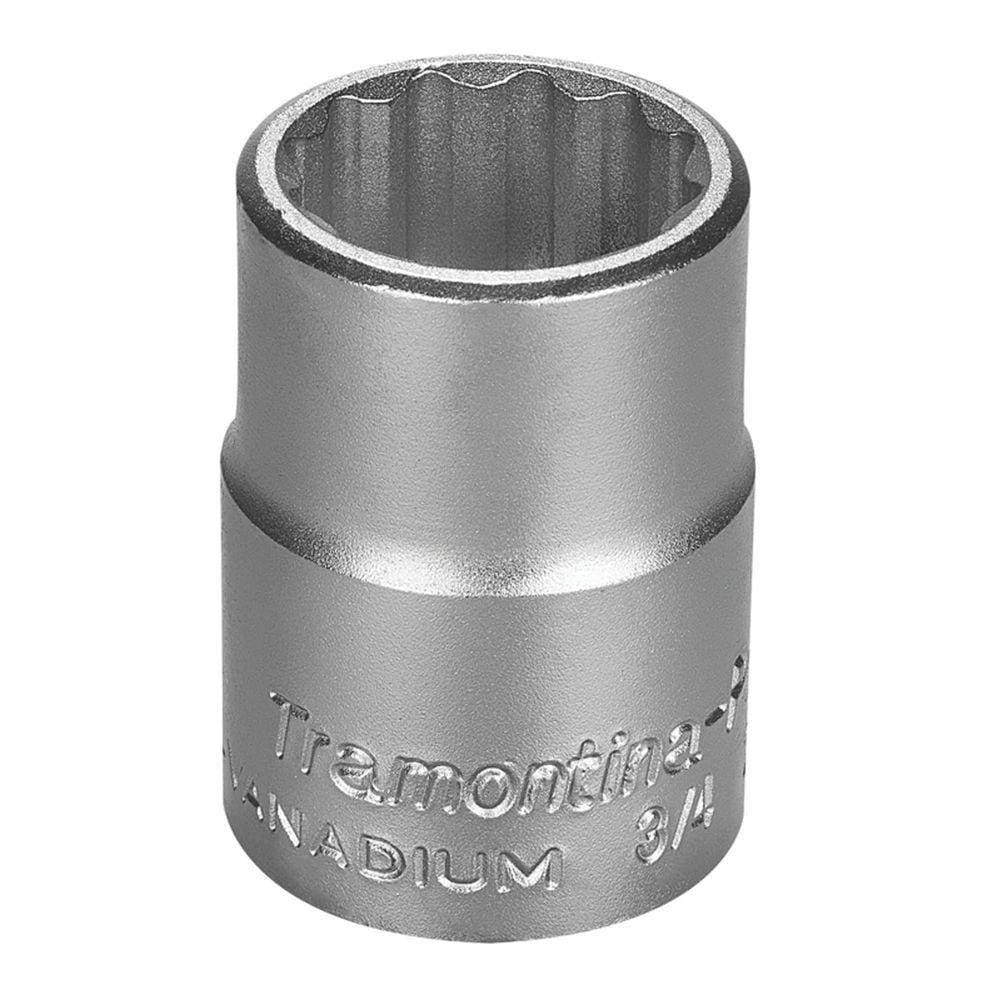Soquete Estriado Em Aço Cromo Vanádio 27 Mm - Encaixe 3/4” Tramontina