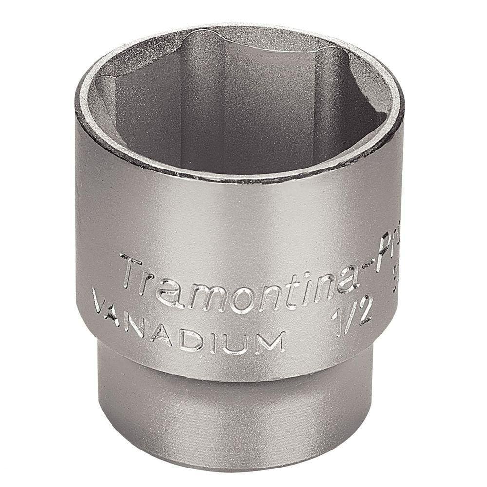 Soquete Sextavado Em Aço Cromo Vanádio 34 Mm - Encaixe 1/2" Tramontina Pro Tramontina