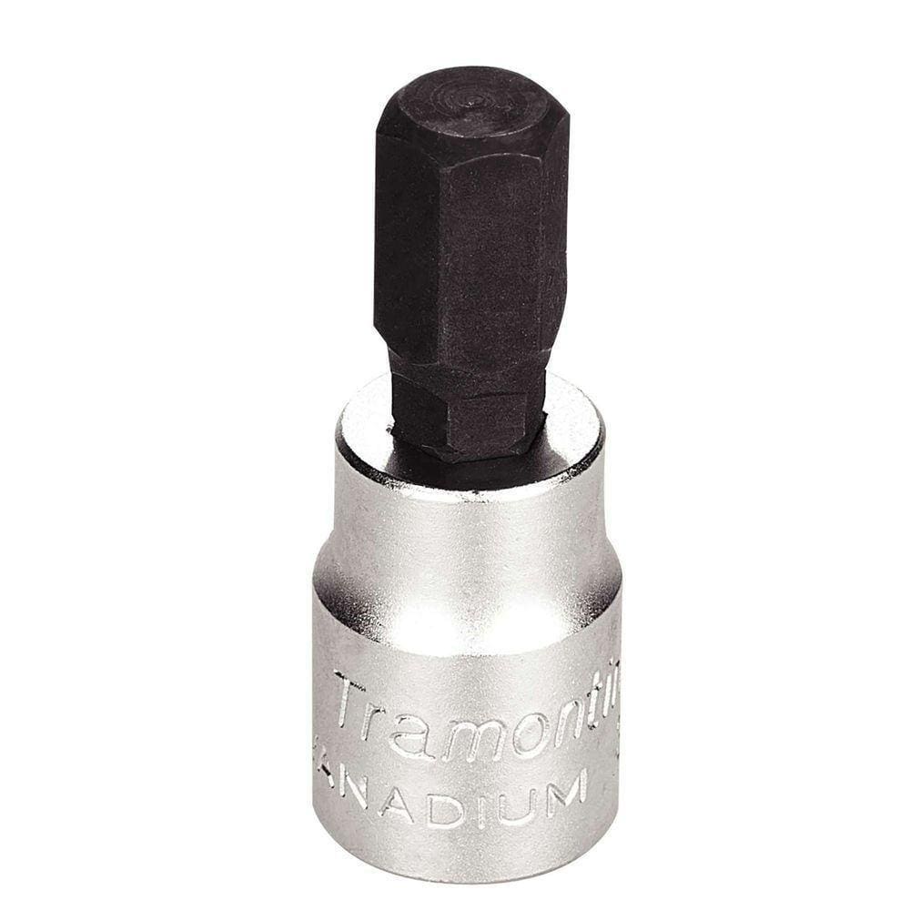 Soquete Em Aço Cromo Vanádio Ponta Hexagonal 8 Mm - Encaixe 3/8” Tramontina Pro Tramontina