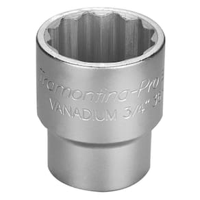 Soquete Estriado Em Aço Cromo Vanádio 36 Mm - Encaixe 3/4" Tramontina