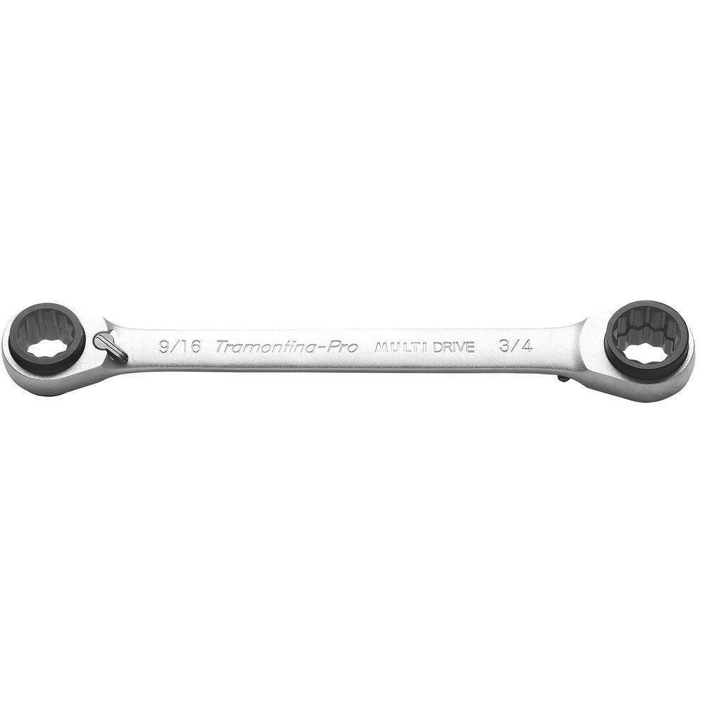 Chave Com Catraca 4 Bocas 9/16”x5/8”x11/16”x3/4” Tramontina Pro Tramontina