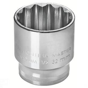 Soquete Estriado 21 Mm Encaixe 1/2" Em Aço Cromo Vanádio Com Acabamento Cromado