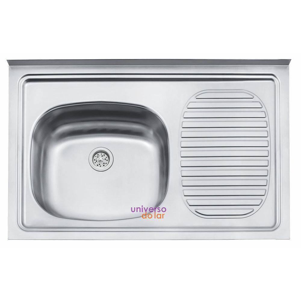 Pia De Apoio Tramontina Filo 40 Fx Ex 80x50 Cm Aço Inox
